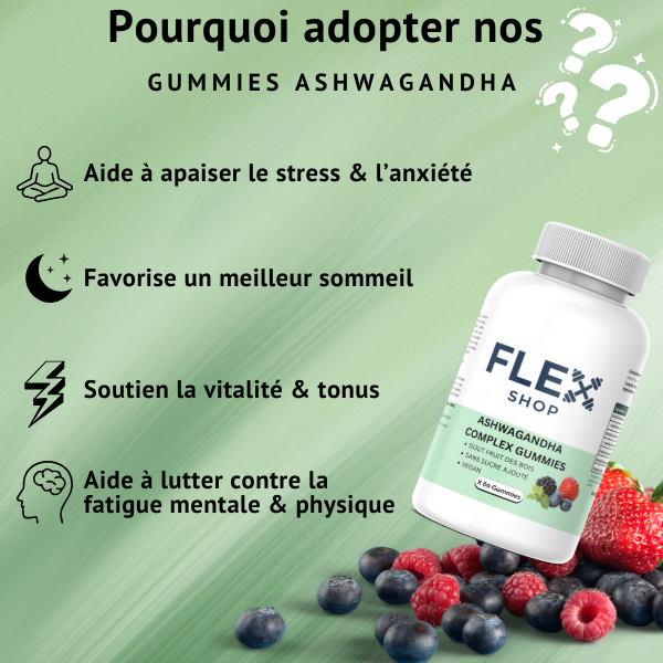 Ashwagandha Complex Gummies | ANTI-STRESS & APAISEMENT | 60 Gummies