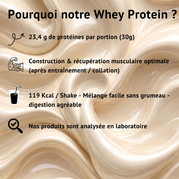 Whey Protéine 1KG | RÉCUPÉRATION & PERFORMANCE | Saveur VANILLE
