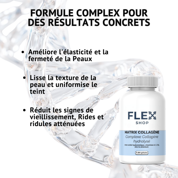 Matrix Collagène hydrolysé | ÉLASTICITÉ & HYDRATATION | 180 Gélules