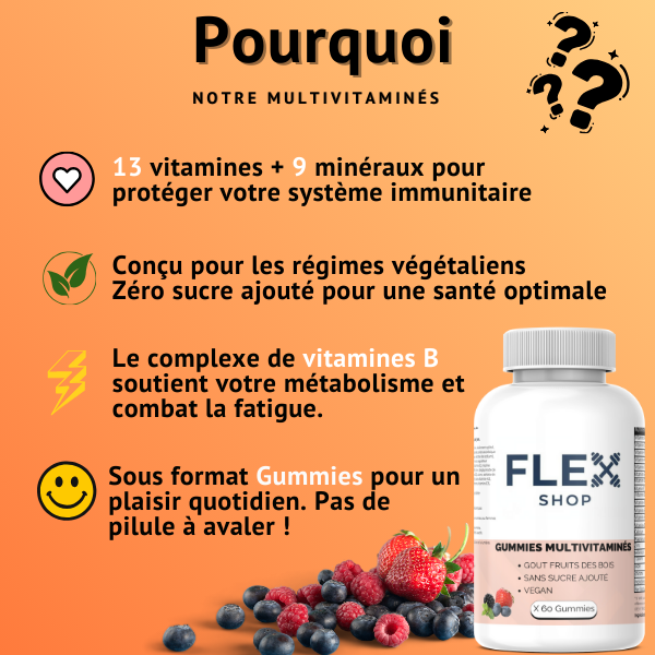 Gummies Multivitaminés | IMMUNITÉ & VITALITÉ | 60 Gummies
