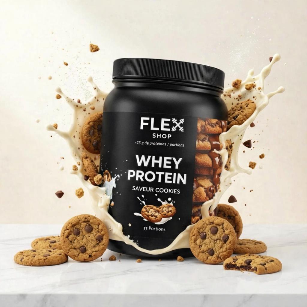 Whey Protéine 1KG  | RÉCUPÉRATION & PERFORMANCE | Saveur FRAISE-CRÈME
